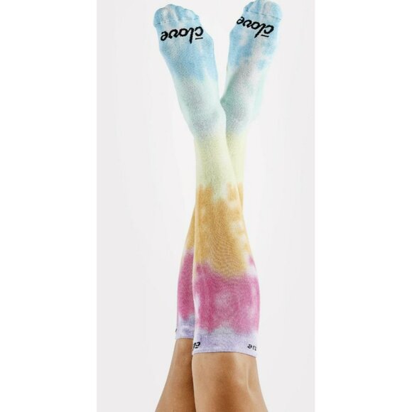 Clove Tie Dye Wide Calf Compression Socks NEW - Picture 1 of 3